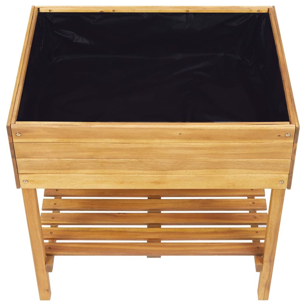 vidaXL Raised Garden Planter 78.5x58.5x78.5 cm Solid Acacia Wood - anydaydirect