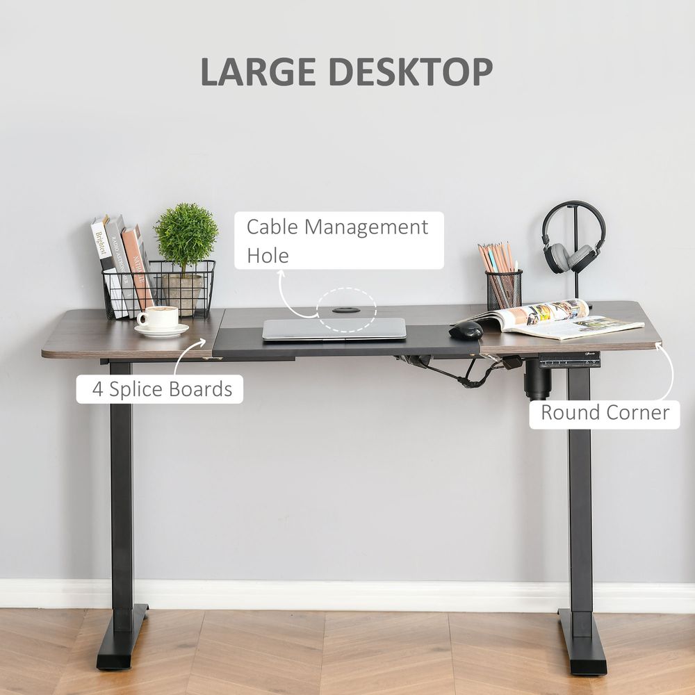 Height Adjustable Electric Standing with 4 Memory Preset Black Vinsetto - anydaydirect