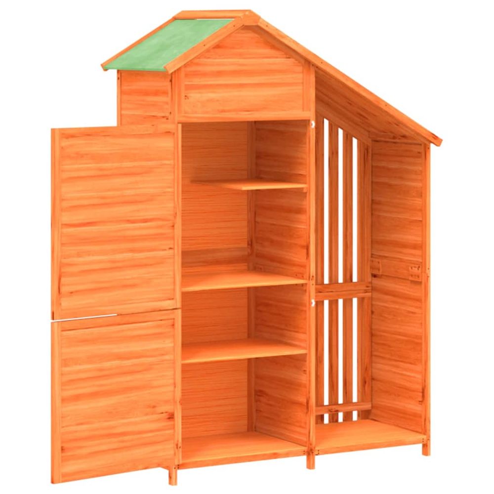 Solid Pine Garden Tool Shed 120x53.5x170 cm Rainproof Roof - anydaydirect