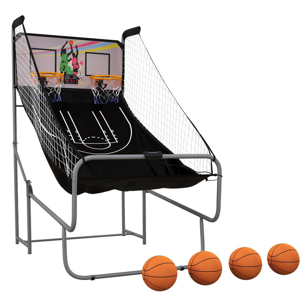 SPORTNOW Basketball Arcade Game with Double Hoops and Electronic Scorer - anydaydirect