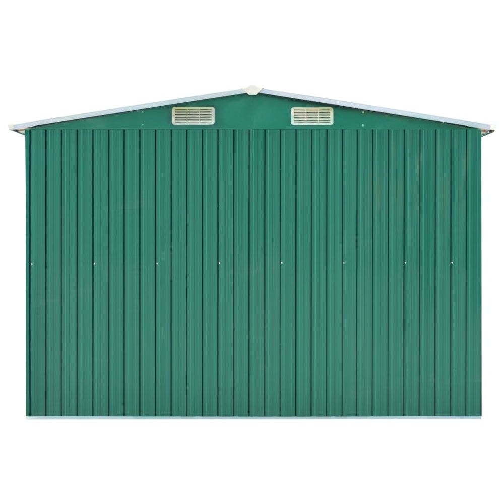 Durable Green Garden Shed, 257x779x181 cm, Galvanised Steel - anydaydirect