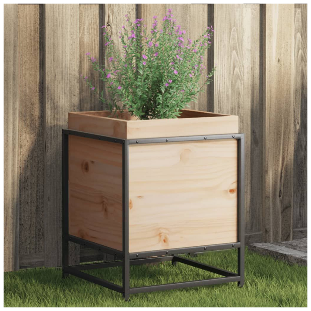 vidaXL Garden Planter 40x40x50 cm Solid Wood Pine - anydaydirect