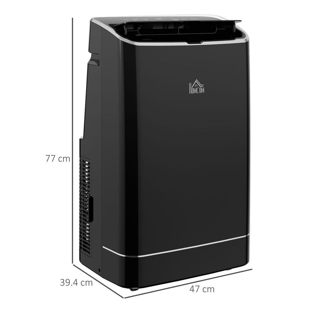 HOMCOM 14,000 BTU Mobile Air Conditioner with WiFi Smart App, 35m² 823-049V70BK - anydaydirect