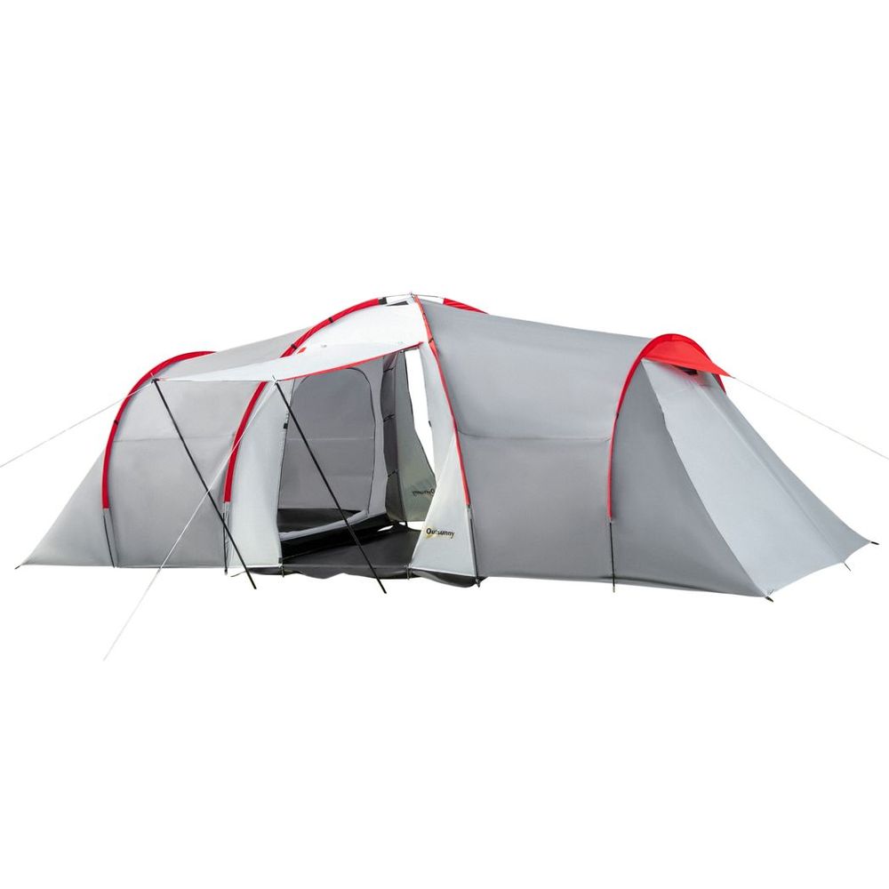 4-6 Person Camping Tent with 2 Bedroom, Living Area and Vestibule - anydaydirect