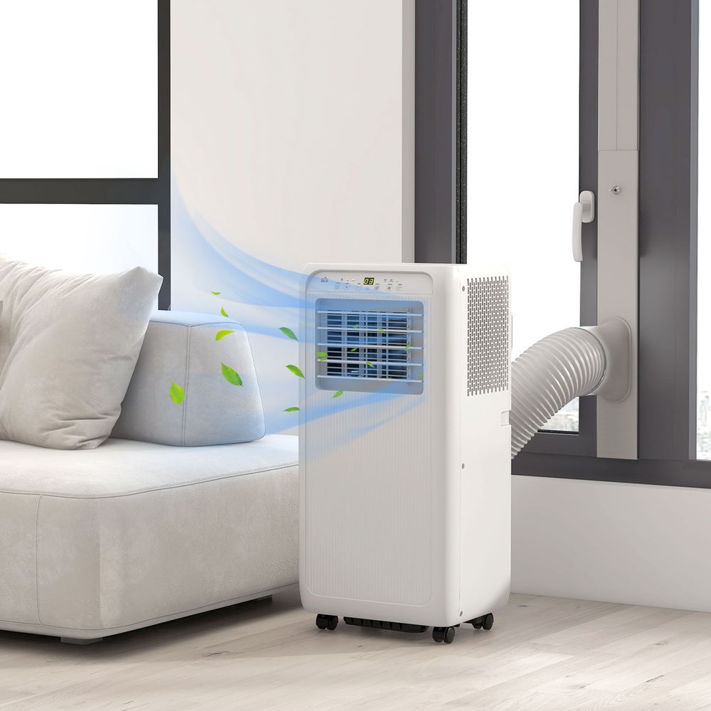 HOMCOM 7,000 BTU Portable Air Conditioner with 15m², Dehumidifier, Timer - anydaydirect