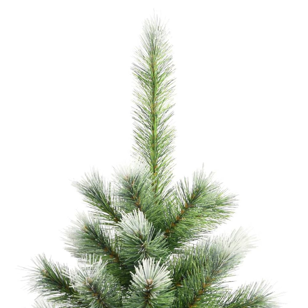 vidaXL Artificial Hinged Christmas Tree with Flocked Snow 4ft to 8ft - anydaydirect