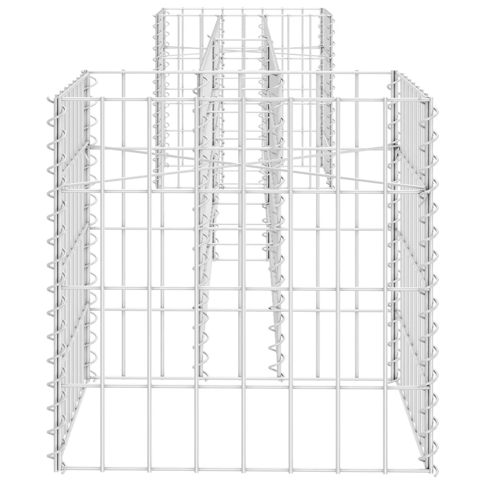 vidaXL H-Shaped Gabion Planter Steel Wire 260x40x40 cm - anydaydirect