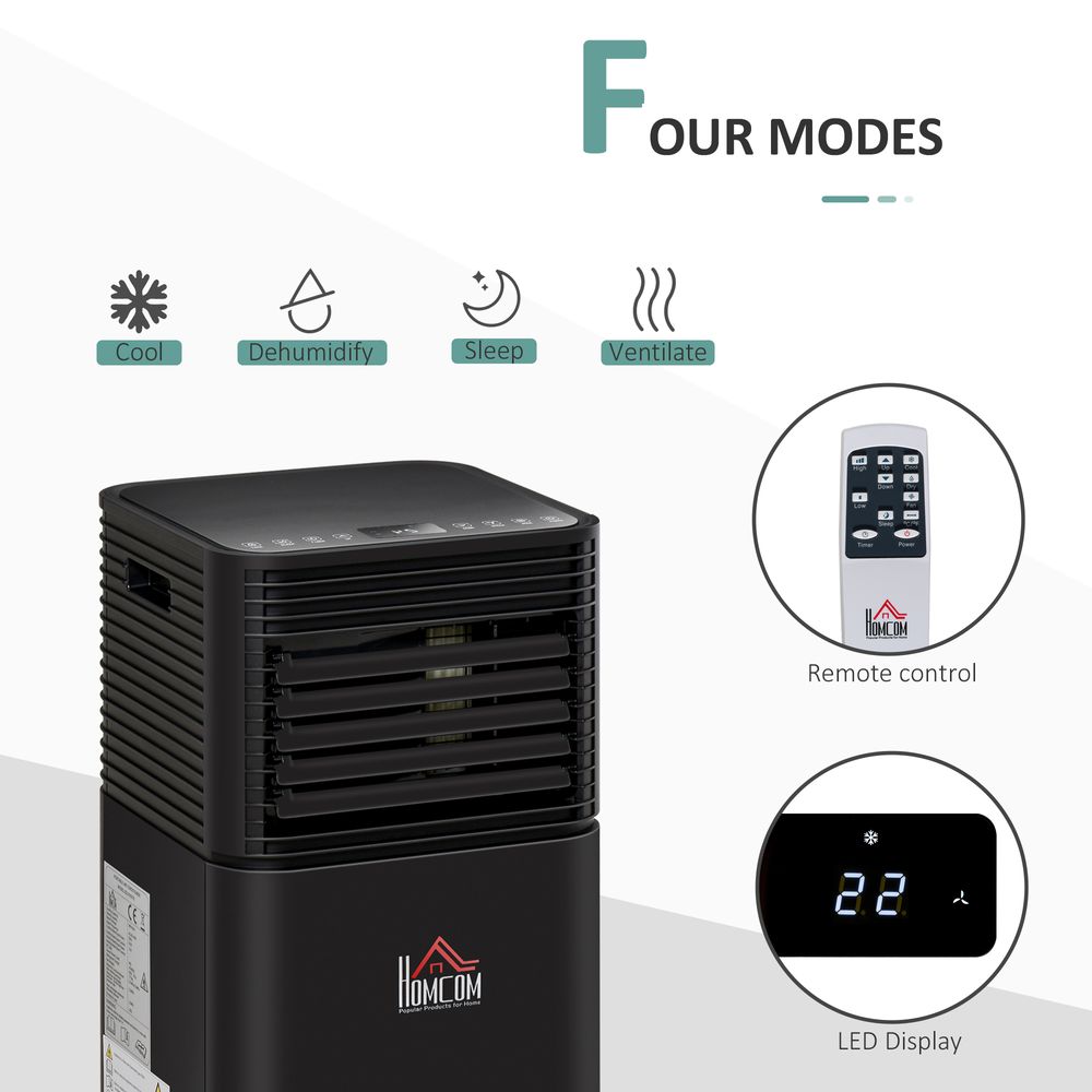 5000 BTU Portable Air Conditioner 4 Modes LED Display Timer Home Office HOMCOM - anydaydirect