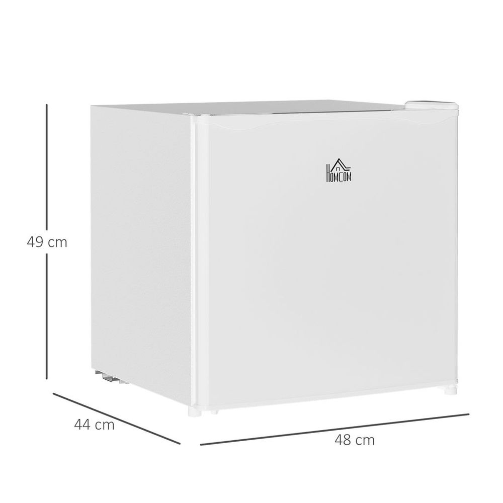 HOMCOM 46L Counter Top Fridge with Chiller Box Mini Fridge for Bedrooms Cream - anydaydirect