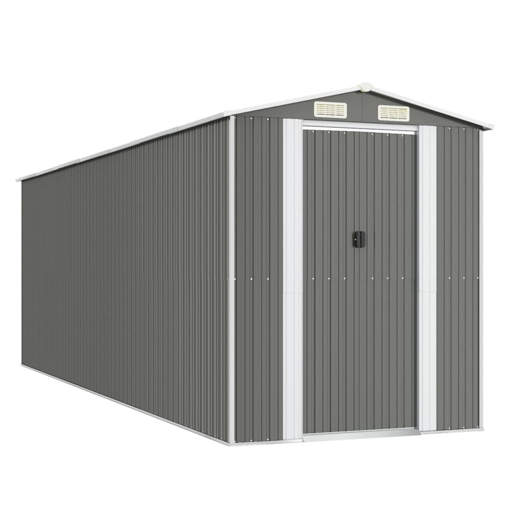 Durable Galvanized Steel Garden Shed 192x108x223 cm Green - anydaydirect