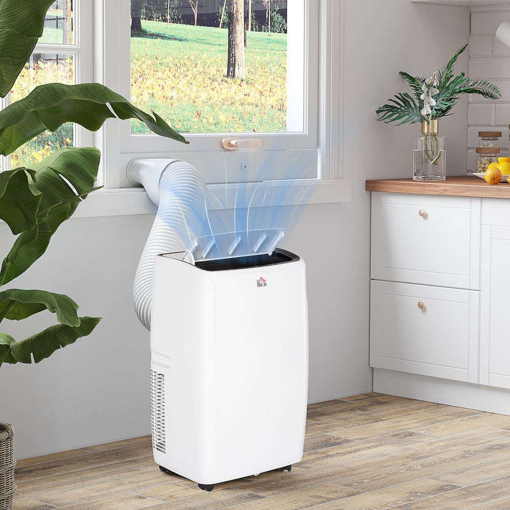 HOMCOM 14,000 BTU Portable Air Conditioner with 40m², Sleep Mode, Dehumidifier - anydaydirect