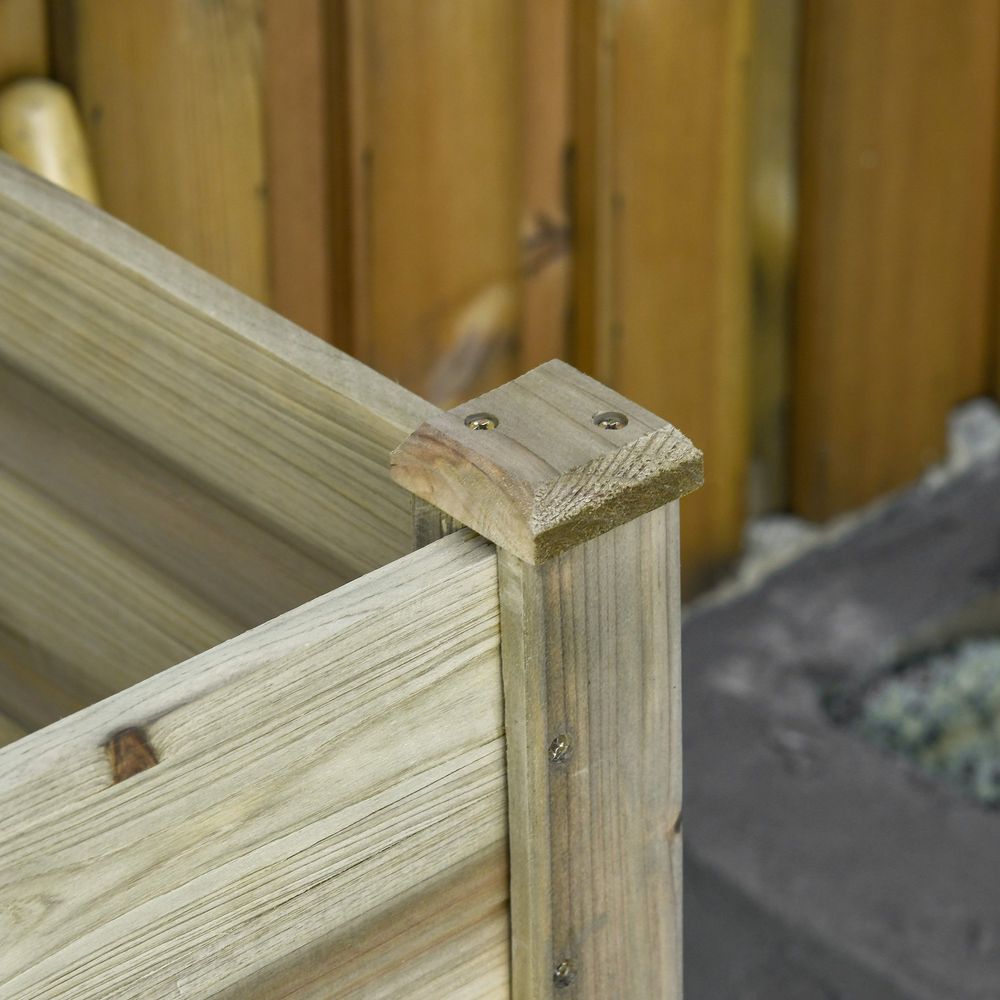 Raised Garden Bed with Legs and Storage Shelf, Elevated Wooden Planter Box, - anydaydirect