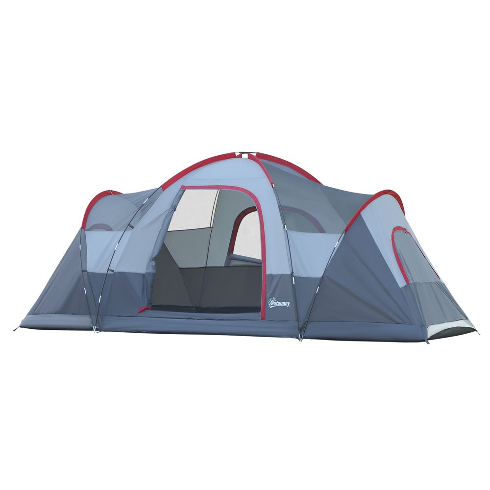 Outdoor  Camping Tent For 5-6 W/ Bag, Fiberglass & Steel Frame Outsunny - anydaydirect