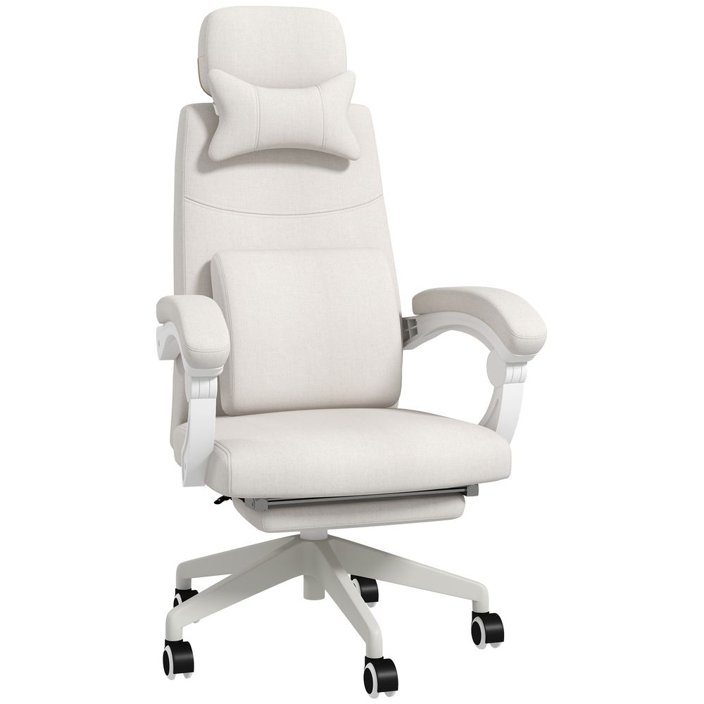 Vinsetto Home Office Chair Reclining Computer Chair w/ Lumbar Support Dark Grey - anydaydirect