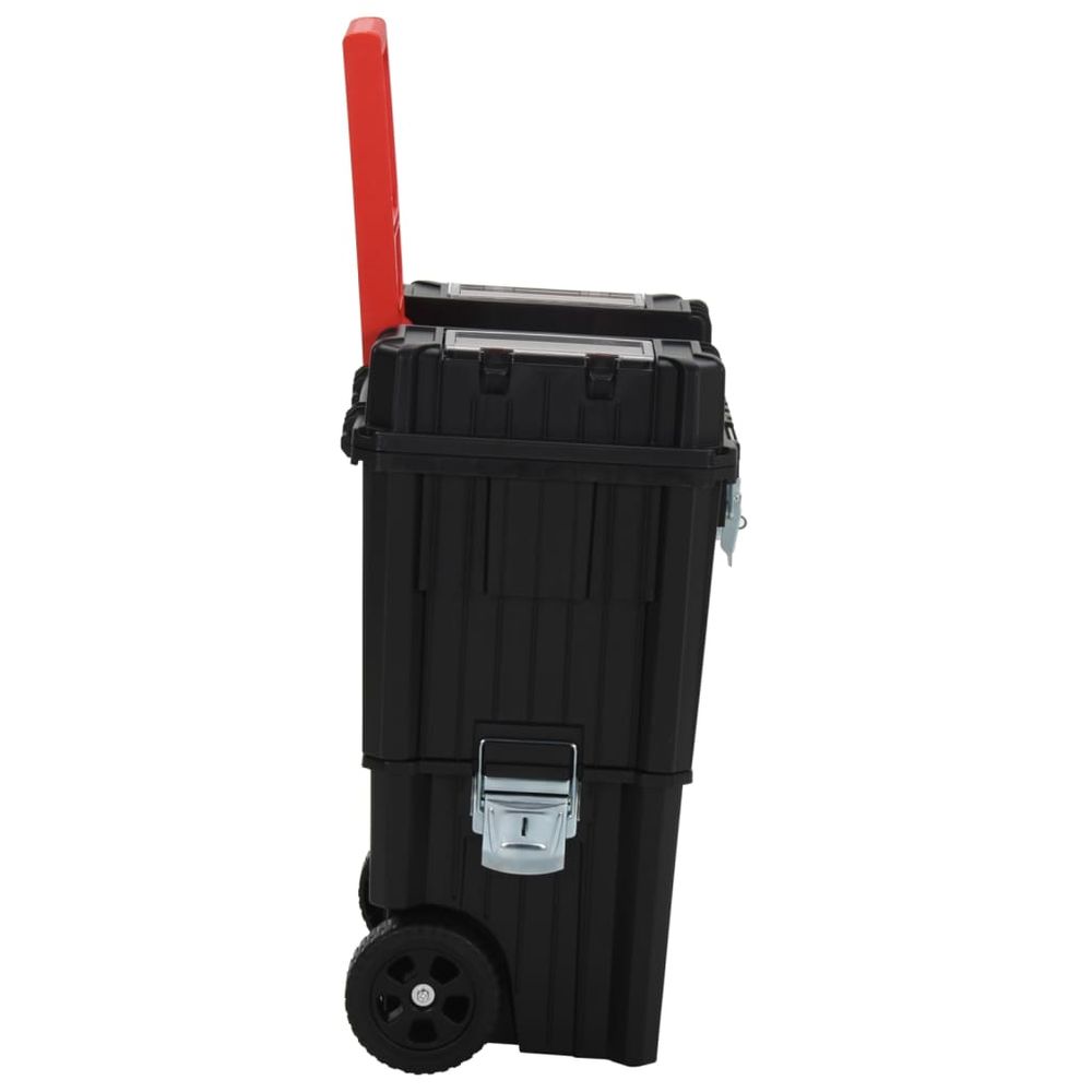 Toolbox Trolley Black and Red Polypropylene 45 x 36 x 64 cm - anydaydirect