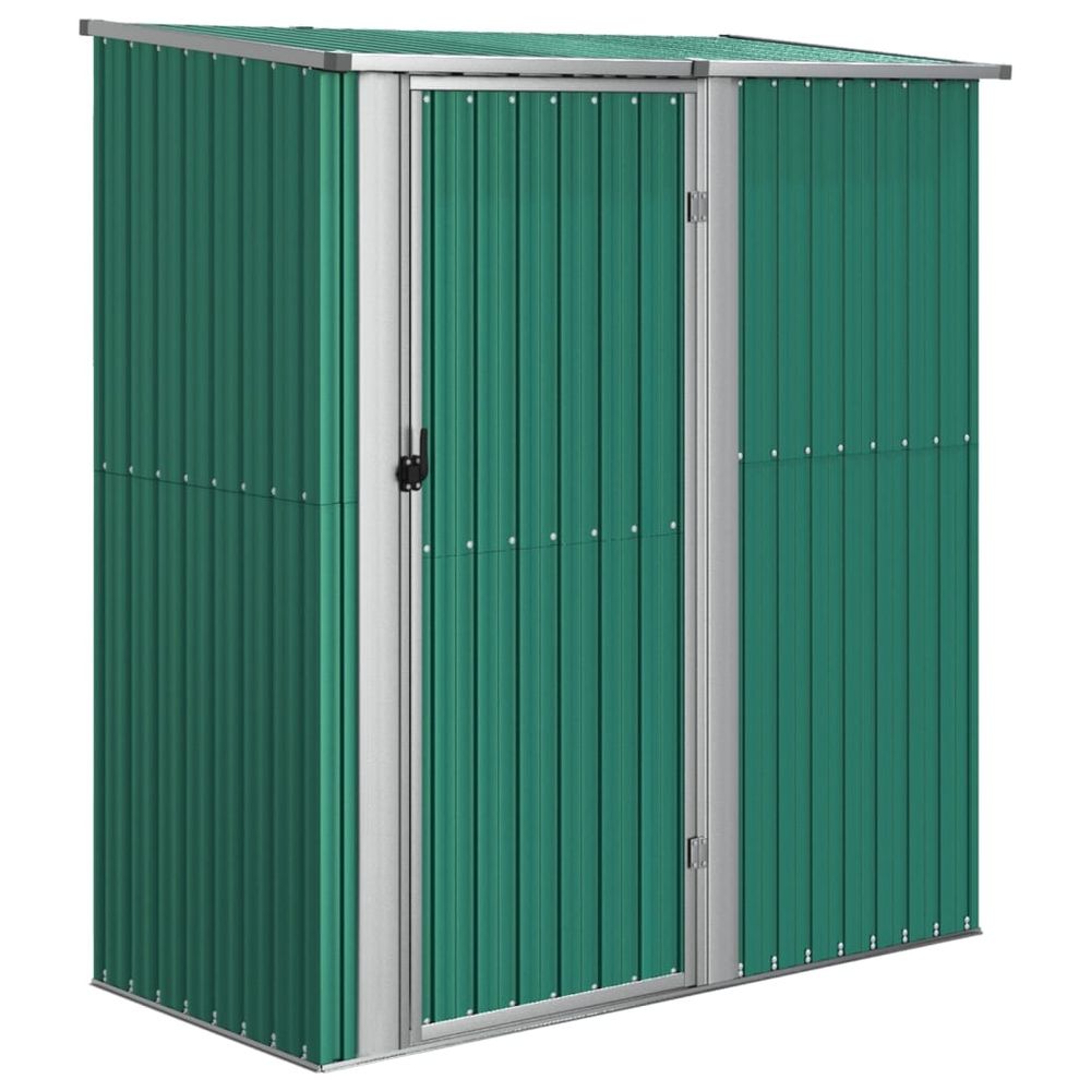 Green Garden Shed 180.5x97x209.5 cm - Galvanized Steel - anydaydirect