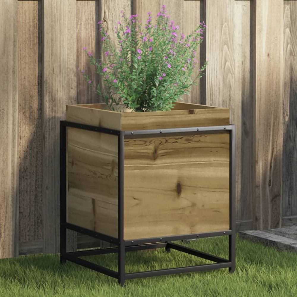 vidaXL Garden Planter 40x40x50 cm Solid Wood Pine - anydaydirect