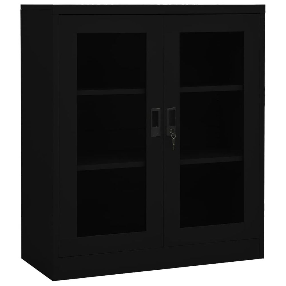 Office Cabinet White 90x40x70 cm Steel - anydaydirect