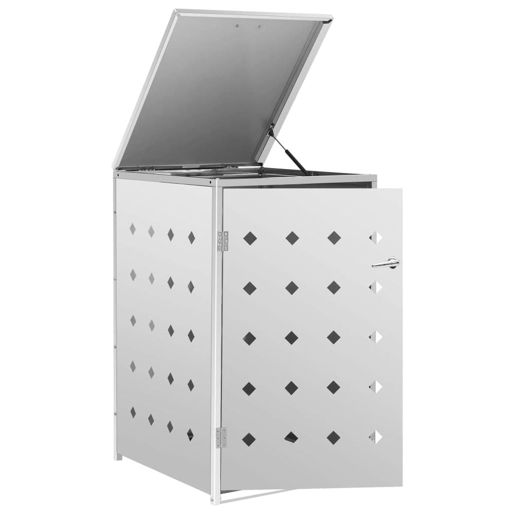 Stainless Steel Quadruple Wheelie Bin Storage Shed 240L - anydaydirect