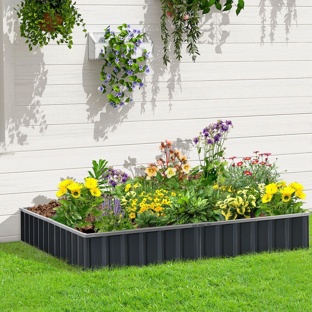 Metal Raised Garden Bed Steel Planter Box A Pairs of Glove 258cmx90cm - anydaydirect