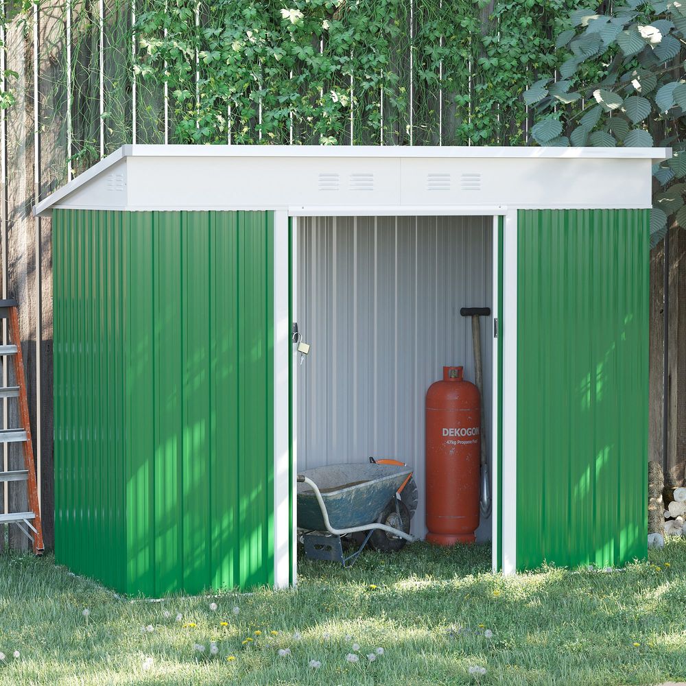 Durable Outsunny Garden Storage Shed with Sliding Door & Ventilation - anydaydirect