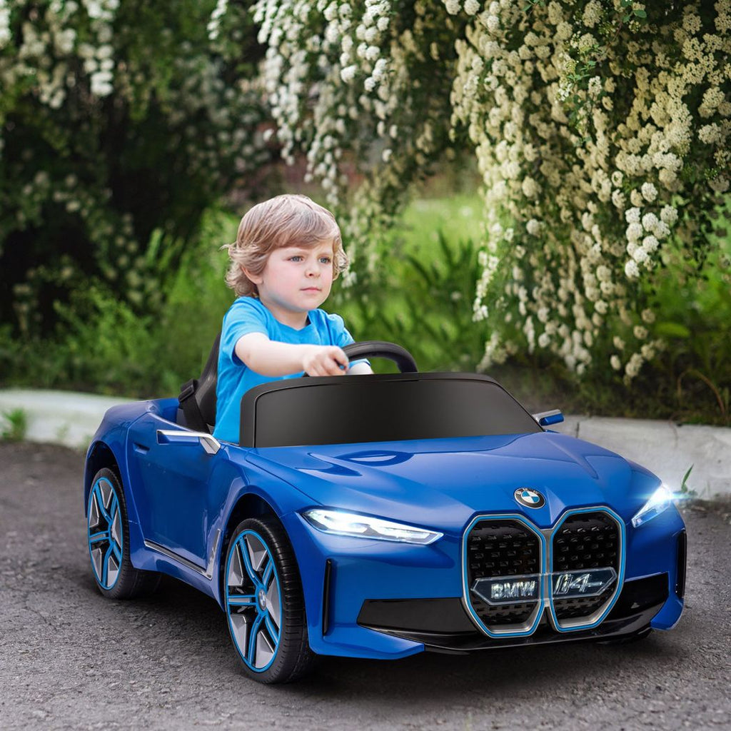 HOMCOM BMW i4 Licensed 12V Kids Electric Ride-On Car with Remote Control - Blue - anydaydirect