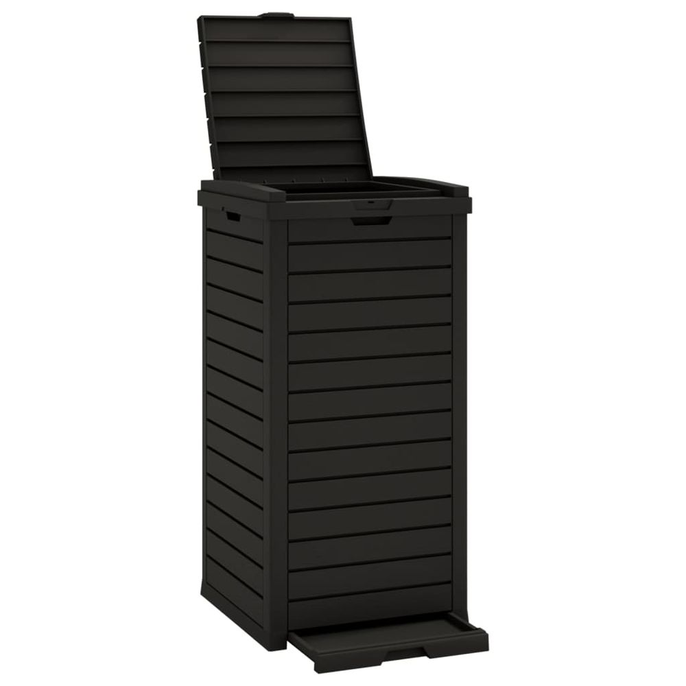 Outdoor Garbage Bin - Black 41x41x86 cm Polypropylene - anydaydirect