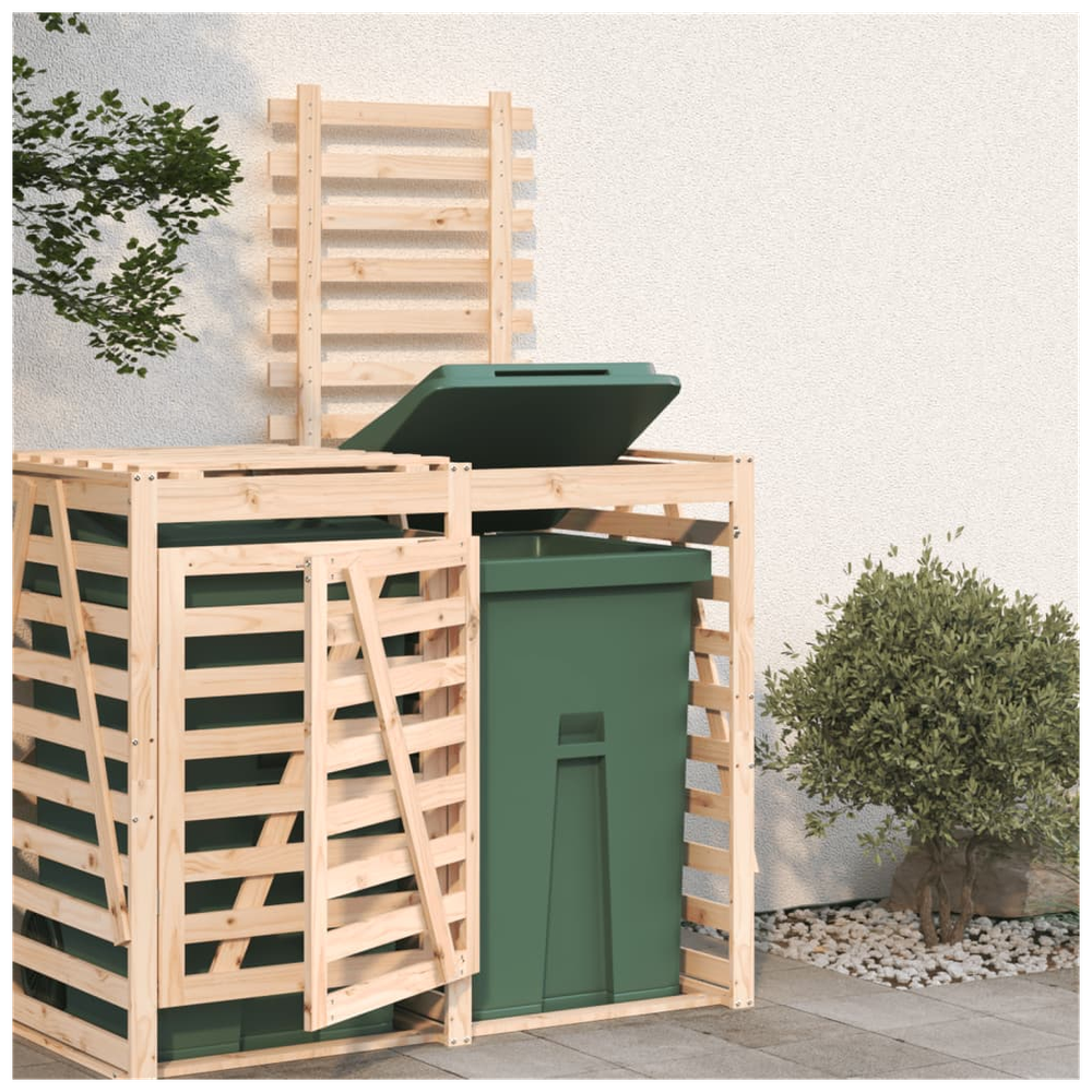 vidaXL Wheelie Bin Storage Extension Solid Wood Pine - anydaydirect