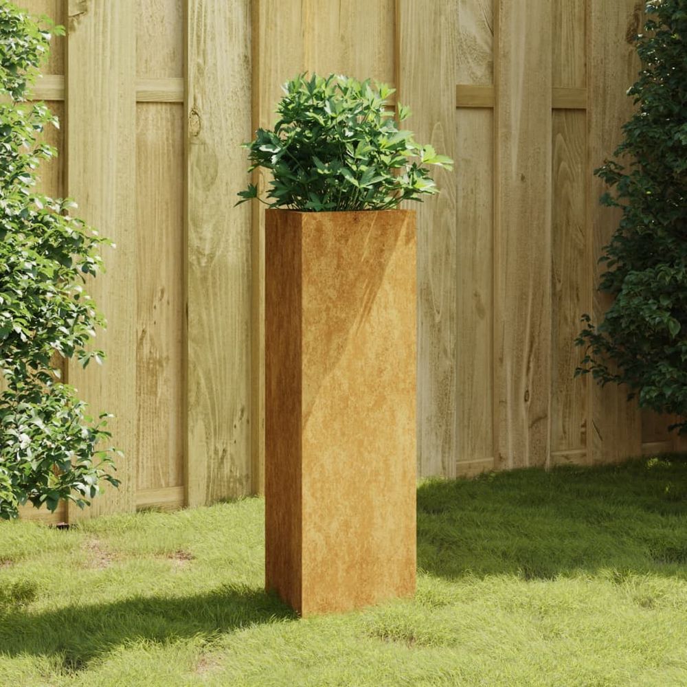 vidaXL Garden Planter 30x26x75 cm Corten Steel - anydaydirect