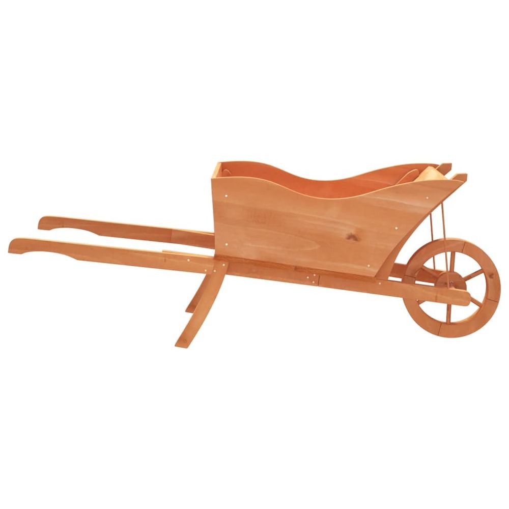 vidaXL Wheelbarrow Planter 128x45.5x43 cm Solid Wood Fir - anydaydirect