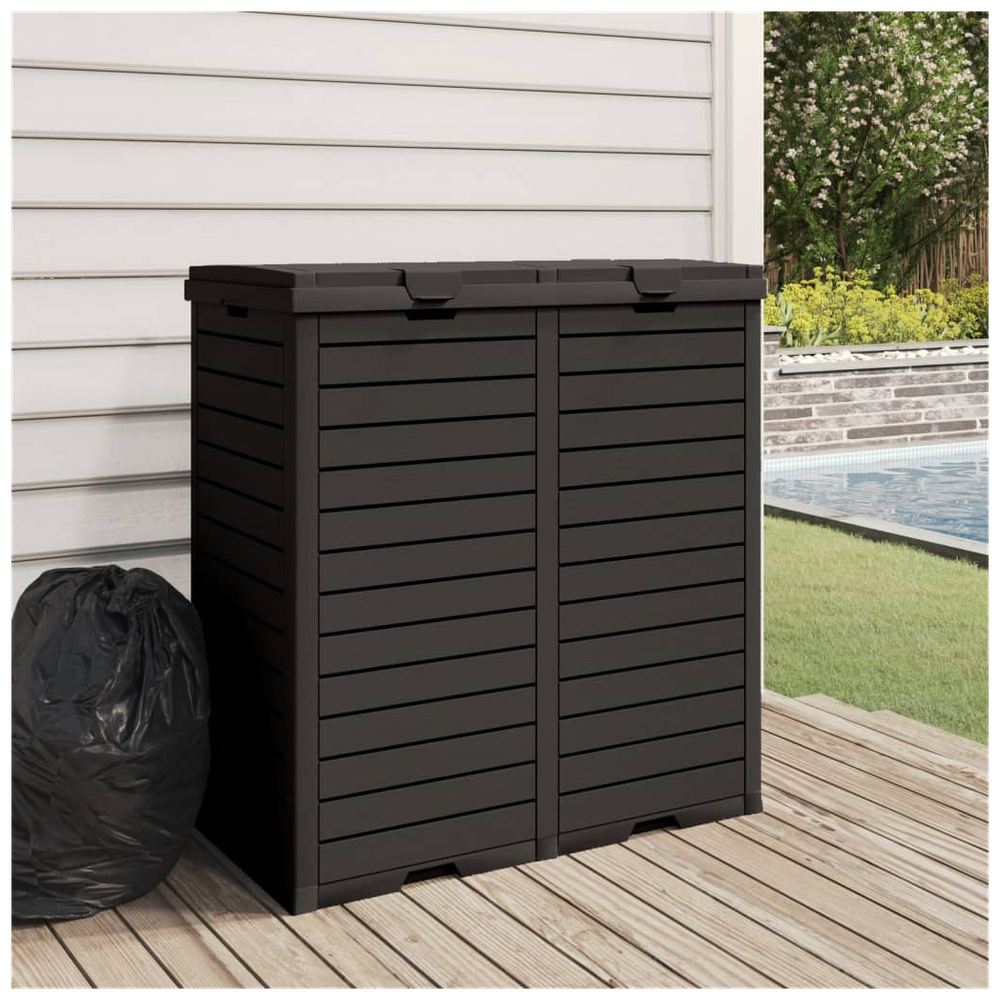 Outdoor Garbage Bin Black 78x41x86 cm Polypropylene - anydaydirect