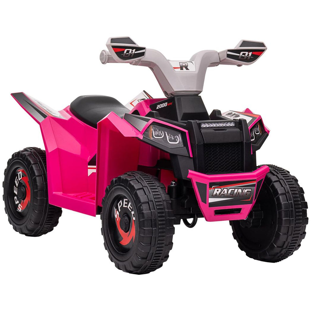 HOMCOM Electric Quad Bike, 6V Kids Ride-On ATV, for Ages 18-36 Months - Pink - anydaydirect