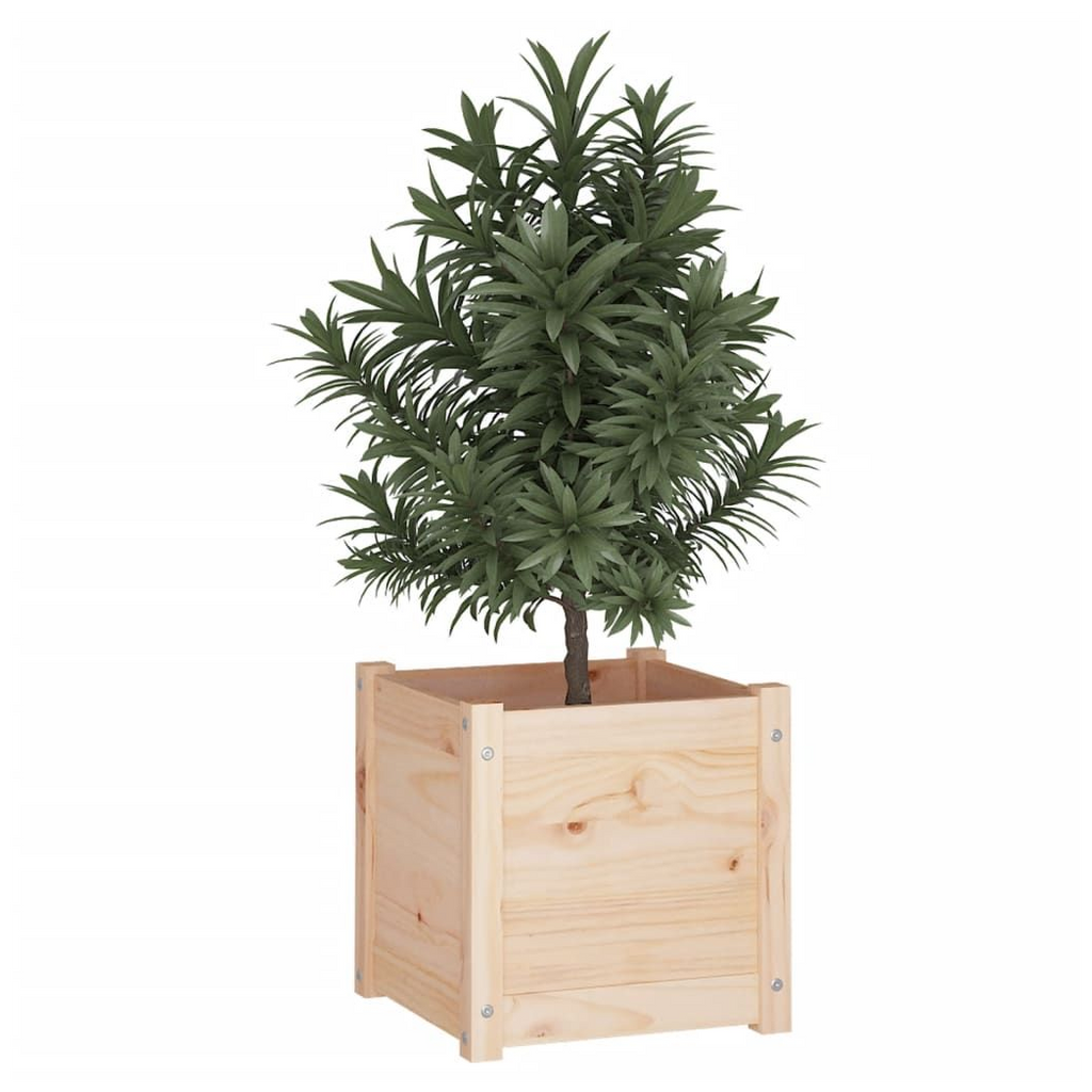 vidaXL Garden Planters 2 pcs 40x40x40 cm Solid Pinewood - anydaydirect