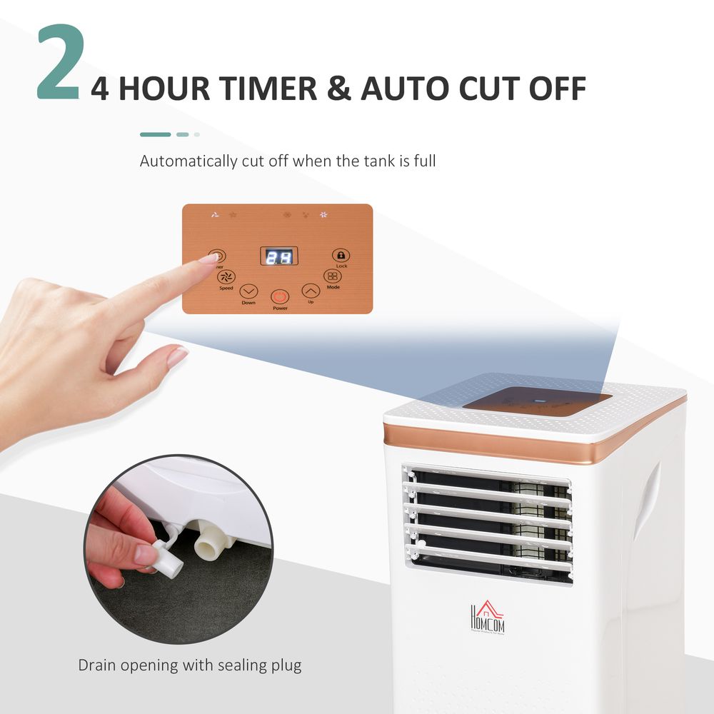 7000 BTU Portable Air Conditioner 4 Modes LED Display Timer Home Office - anydaydirect
