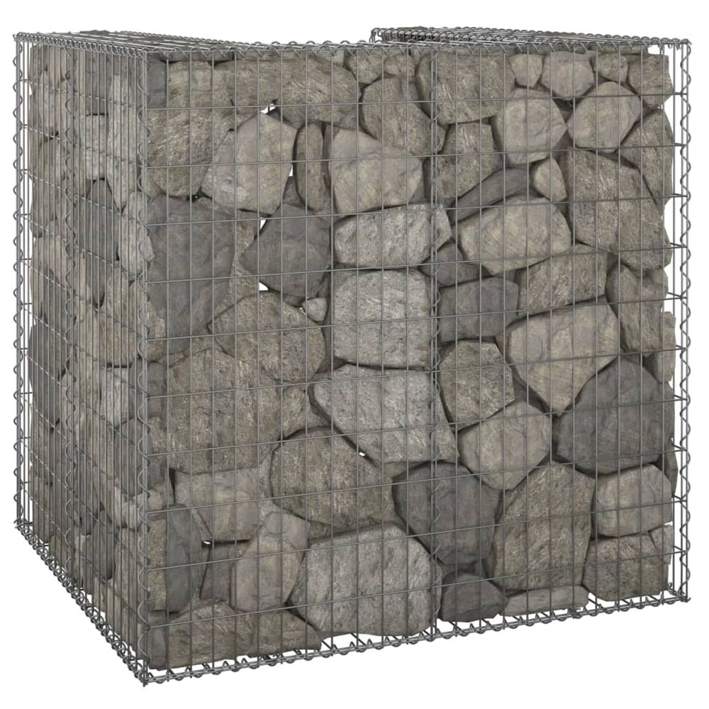 Gabion Wall for Garbage Wheelie Bin Galvanised Steel for Single, Double, Triple and Quadruple Bins - anydaydirect