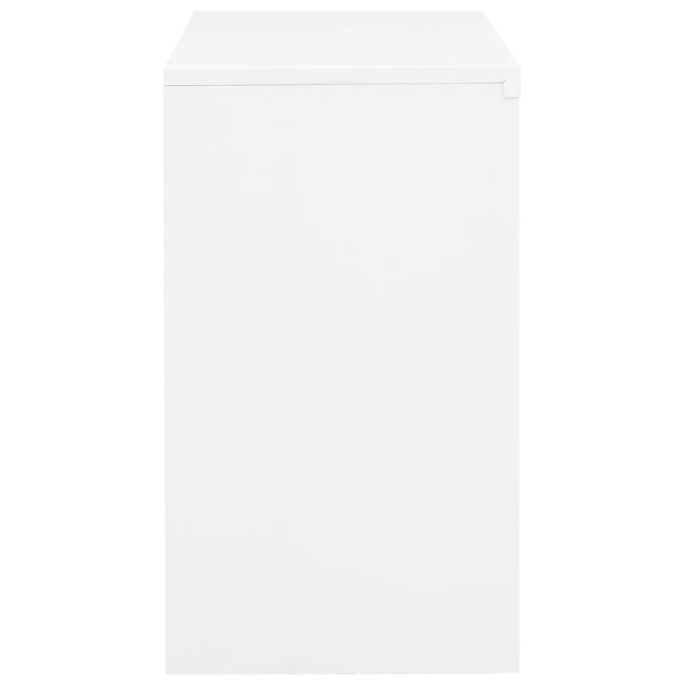 Office Cabinet White 90x40x70 cm Steel - anydaydirect