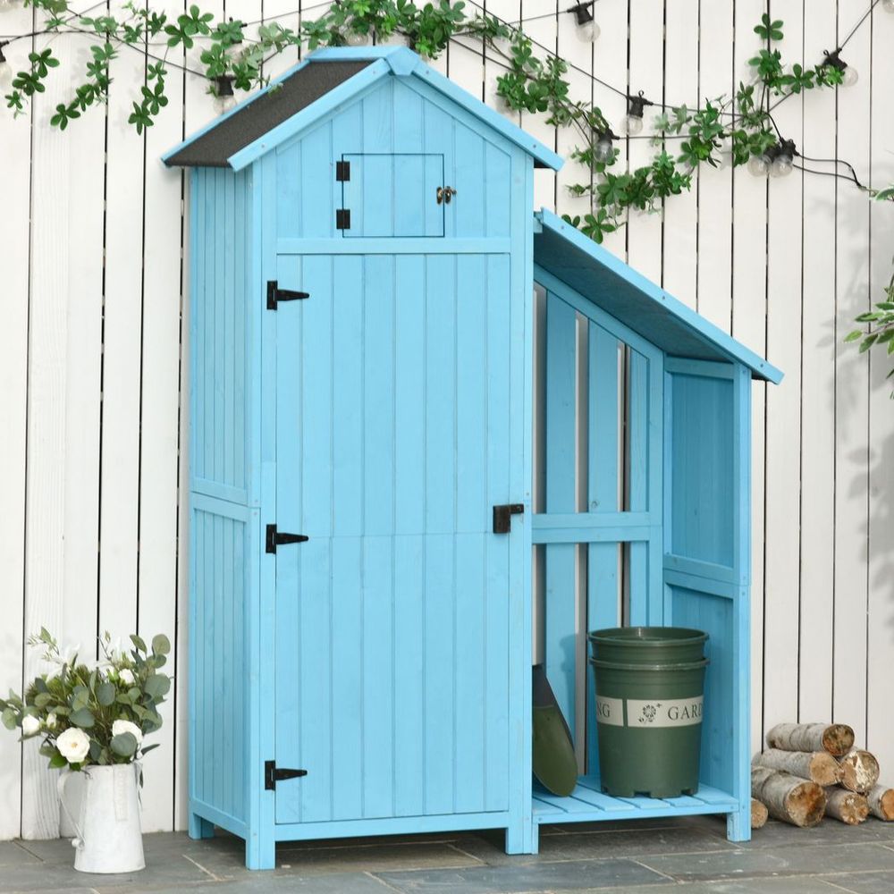 Waterproof Garden Storage Shed for Tools & Firewood - anydaydirect