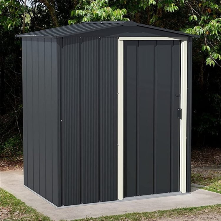 Sapphire 5x4ft Apex Metal Shed - Green