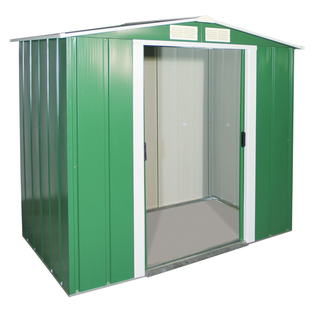 Sapphire 6x4ft Green Metal Garden Shed - Durable & Easy Assembly - anydaydirect