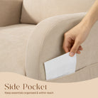HOMCOM Corduroy Rocking Armchair - Beige - anydaydirect