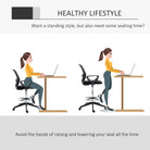 Vinsetto Ergonomic Mesh Back Drafting Chair, Tall Office Chair, Draughtsman Chair with Adjustable Height and Footrest 360° Swivel, Set of 5 - anydaydirect