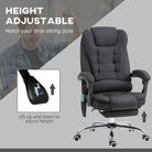 Vinsetto Six-Point Massage and Heated Office Chair - Black - anydaydirect