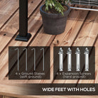 Outsunny 2 x 3(m) Lean To Steel Pergola, with Moving Fabric Canopy - Dark Grey - anydaydirect