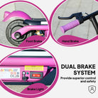 AIYAPLAY Electric Scooter for Kids Ages 6-14, with Dual Brakes, Flash Wheel and Colourful Light, Kids Electric Scooter E Scooter, Up to 12 KM/H & 10 KM, Purple - anydaydirect