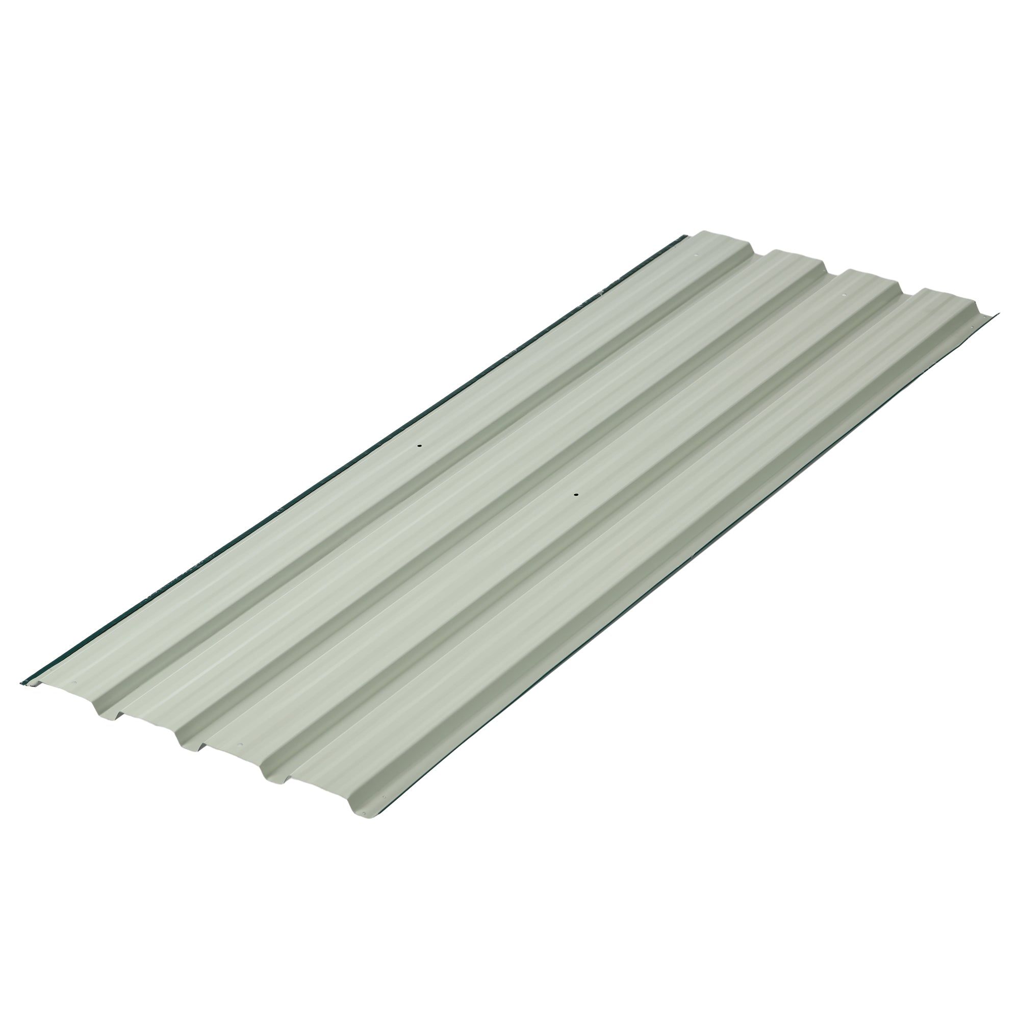 Outsunny Corrugated Roofing Sheets, Pack of 12, Galvanised Metal Roofing Sheets for Greenhouse, Garage, Storage Shed, Carport, 129 x 45cm, Green - anydaydirect