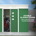Outsunny 7.6 x 4.3ft Garden Storage Shed w/ Sliding Door Ventilation Window Sloped Roof Gardening Tool Storage Green - anydaydirect