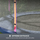 SPORTNOW 8ft Trampoline Net Replacement with 6 Plastic Pole Covers, Weather-Resistant Trampoline Netting Replacement with Zipped Entrance, Poles Not Included, Pink - anydaydirect