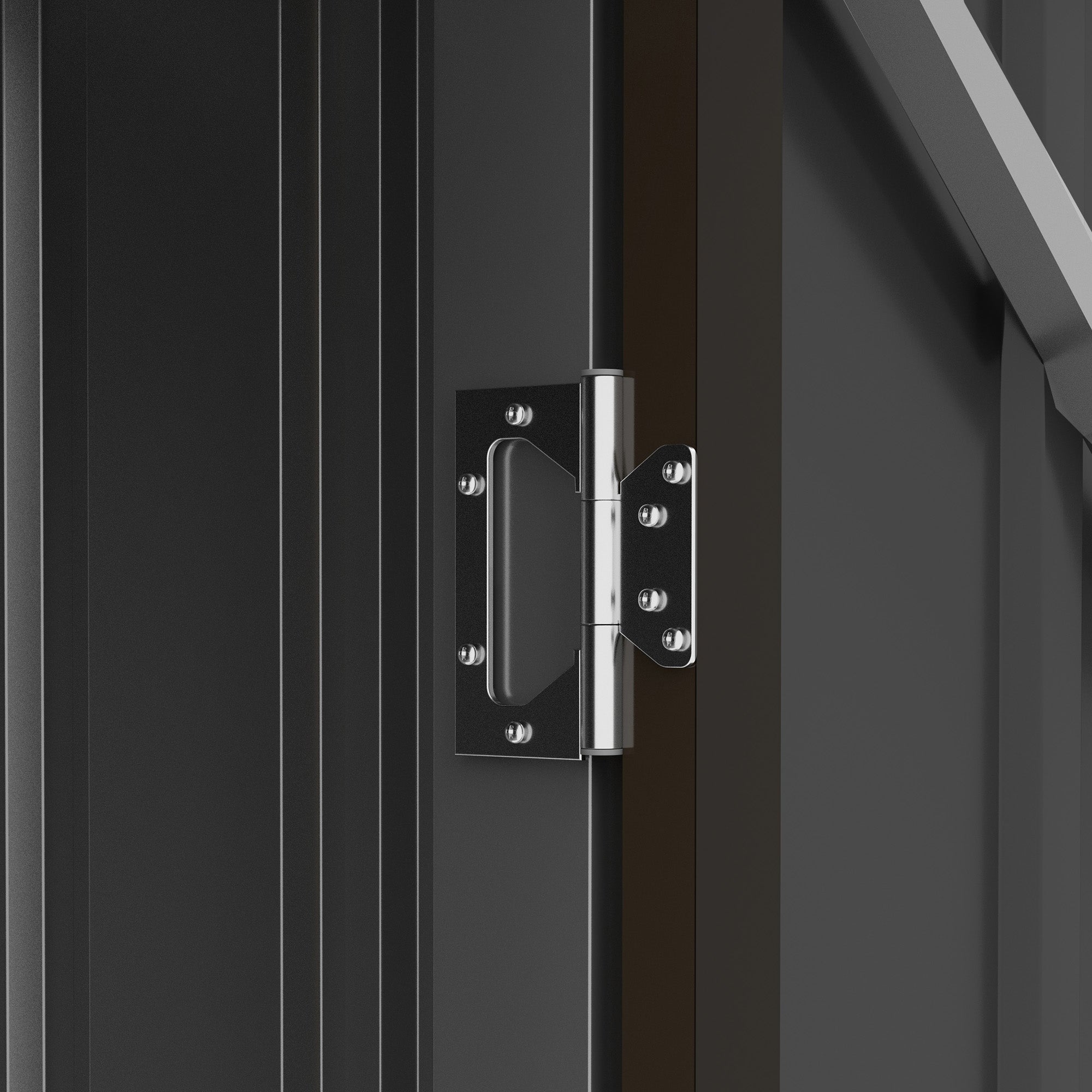 Outsunny 3.3ft x 3.4ft Lean to Garden Shed, Metal Outdoor Storage Shed w/ Single Lockable Door, Tool Storage Shed for Garden, Patio, Brown - anydaydirect