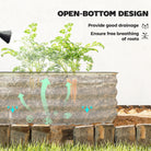 Outsunny Galvanised Raised Garden Bed, Metal Planter Box with Safety Edging, for Flowers, Herbs, Succulents, Cream White - anydaydirect