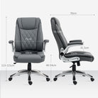 Vinsetto Faux Leather Executive Swivel Office Chair - Dark Grey - anydaydirect